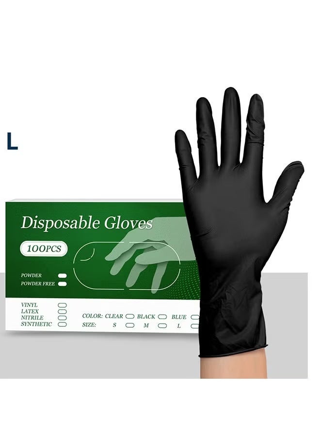 general Disposable Gloves L, Food Safe，Latex-Free and Powder-Free Nitrile Gloves for Cooking, Food Prep, Household Cleaning, Exam,100 Counts - Image 1